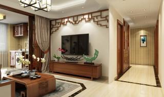 新中式岩板电视墙尺寸比例 中式电视背景墙